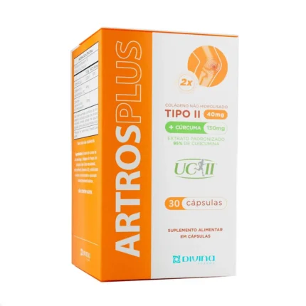 Colágeno Tipo II Não Hidrolisado 40 mg + Extrato de Cúrcuma 130 mg Artros Plus 30 Comprimidos