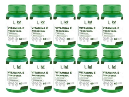 Kit 10un Vitamina e 400mg 60 cápsulas Sistema Imunológico sem Sabor