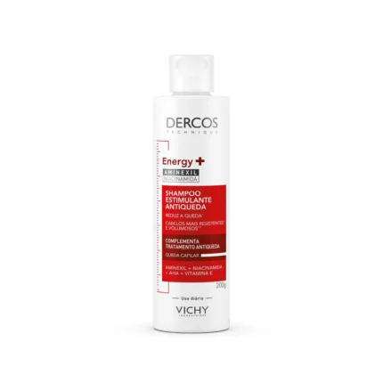 Shampoo Antiqueda Estimulante Vichy Dercos Energy+ Cabelos Fracos Antiqueda com Aminexil, Niacinamida e Vitamina E 200g