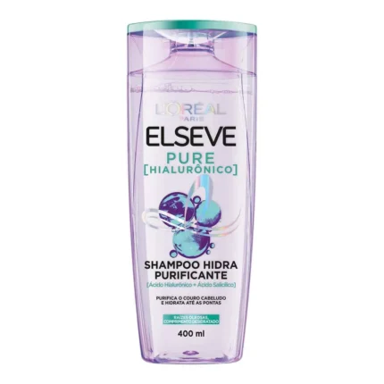 Shampoo L'Oréal Paris Elseve Pure [Hialurônico] Hidra Purificante Hidratação e Preenchimento com Ácido Hialurônico 400ml
