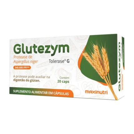 Glutezym Auxilia Na Digestão do Glúten 20 Cápsulas Maxinutri