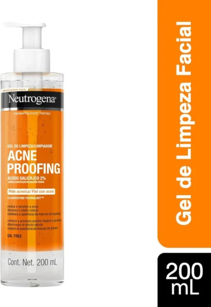 Sabonete Gel De Limpeza Facial Acne Proofing 200 Ml - Neutrogena, Para Pele Com Acne (Cravos E Espinhas)