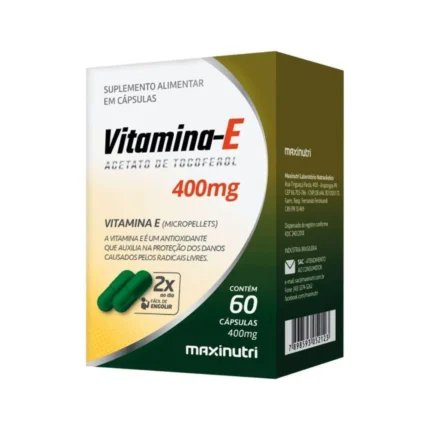 Vitamina e 400mg 60 Cápsulas Maxinutri