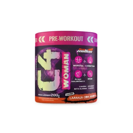 C4 Woman Pré-treino Feminino New Millen 200g Laranja com Amora